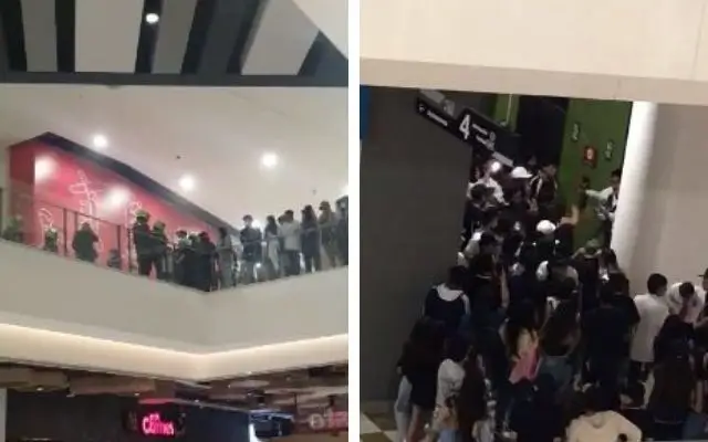 Caos en el centro comercial Parque Fabricato