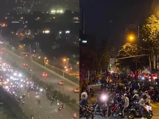 Motociclistas en caravana El Poblado