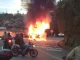Accidente bus y moto
