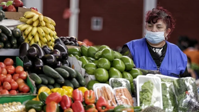 Alimentos, verduras, plaza, mercado