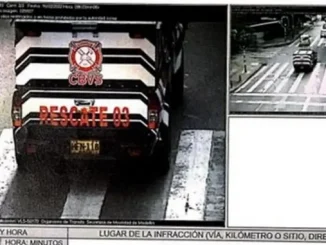 Fotomulta a carro de bomberos