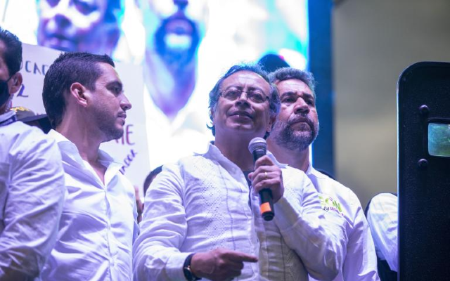 Alex Flórez y Gustavo Petro