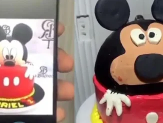 La torta mal hecha de Mickey Mouse que se convirtió en el furor de las redes