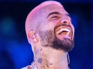 Maluma surante el concierto que dio en Medellín.