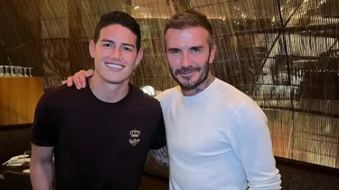 James Rodríguez y David Beckham