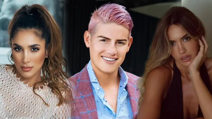 Daniela Ospina, James Rodríguez y Shannon de Lima