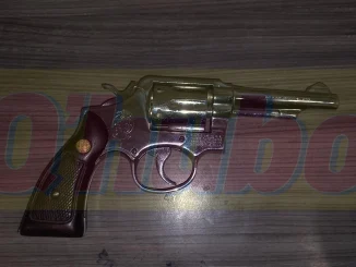 Arma de fuego que había sido utilizada en el homicidio de Lucelly