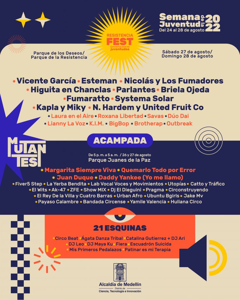 Artistas de la Semana de la Juventud 2022.