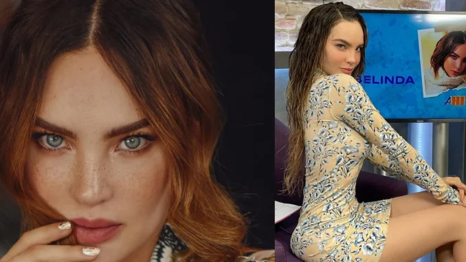 Belinda apareció con el cabello corto y rosado