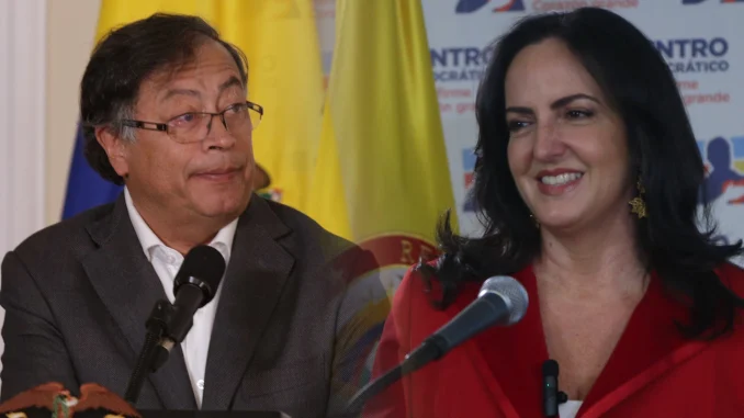 Gustavo Petro y María Fernanda Cabal.