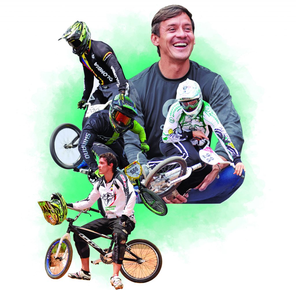 Carlos Mario Oquendo le dedicó 30 años al BMX. /FOTO: CAMILO SUÁREZ, ARCHIVO Y CORTESÍA