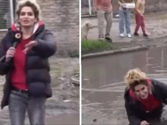La periodista resultó ilesa.