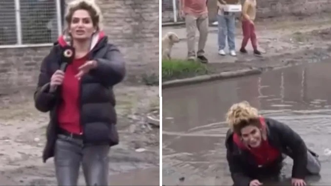 La periodista resultó ilesa.