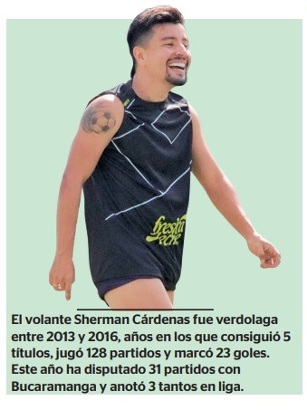 Sherman Cárdenas fue campeón con Nacional.