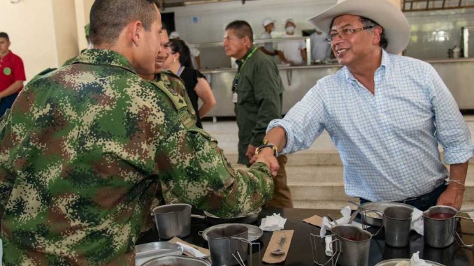Gustavo Petro en Apiay, Villavicencio.