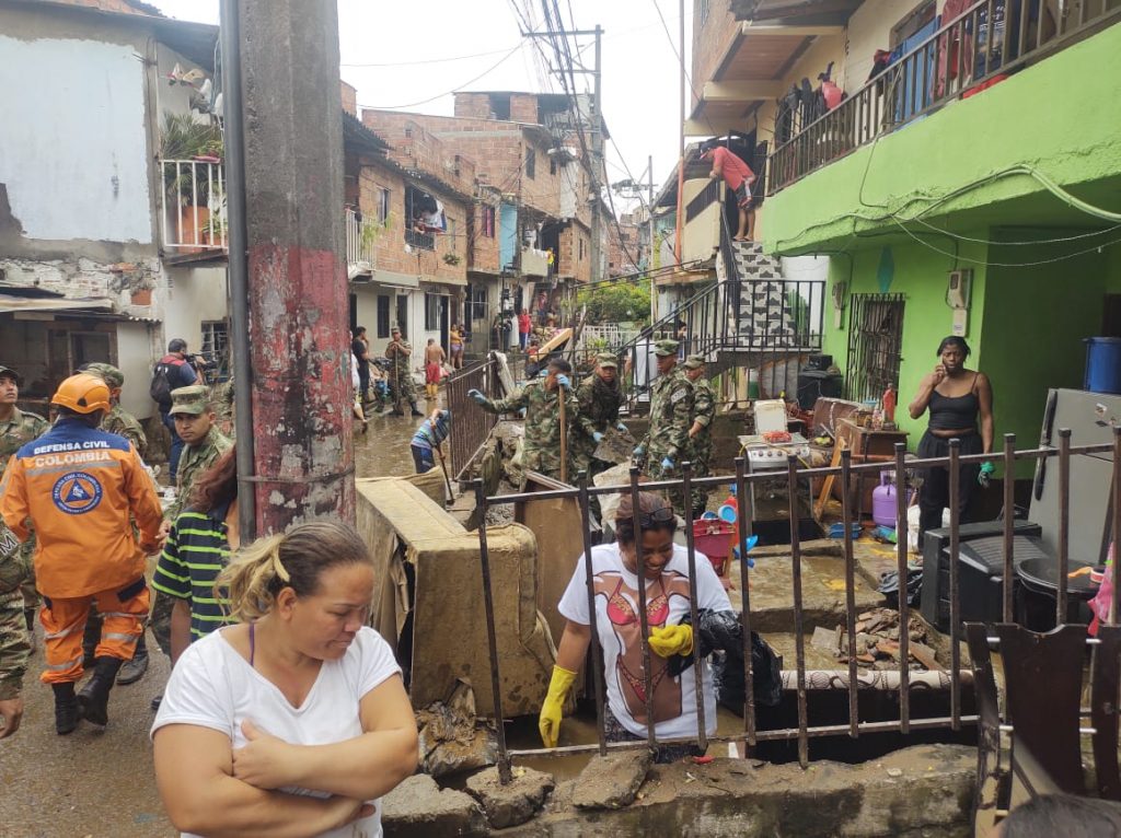 Inundaciones en Sinaí, comuna 2 de Medellín
