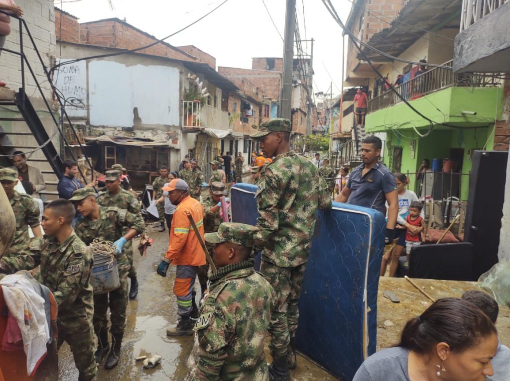 Inundaciones en Sinaí, comuna 2 de Medellín