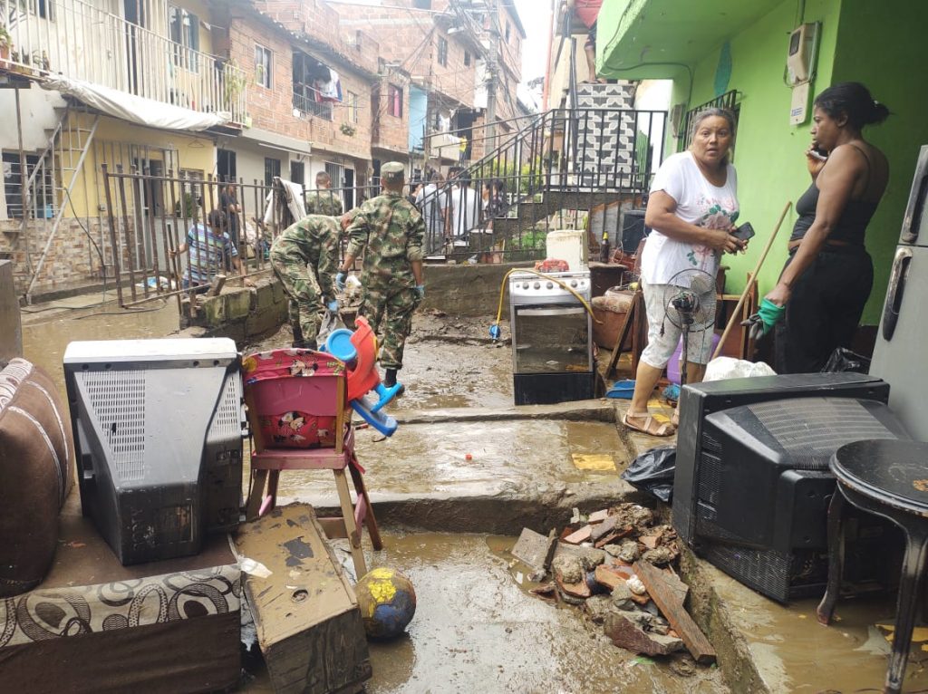 Inundaciones en Sinaí, comuna 2 de Medellín