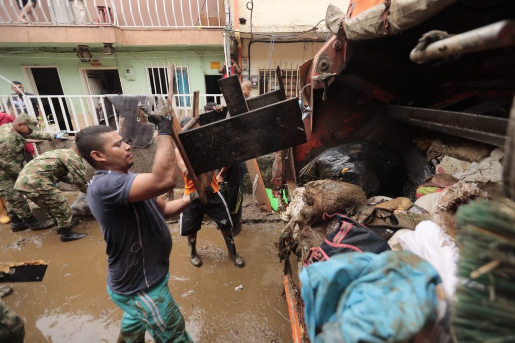 Inundaciones en Sinaí, comuna 2 de Medellín