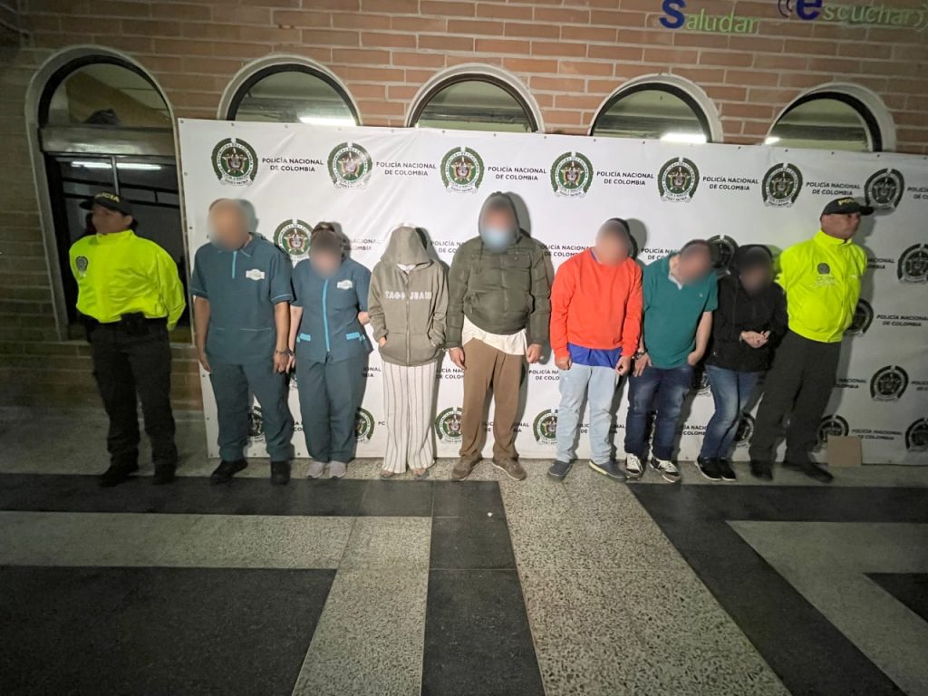 Los capturados y judicializados. /FOTOS: POLICÍA