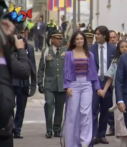 Sofía Petro en acto de posesión de gustavo Petro.