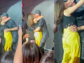 Fanática besa a Enrique Iglesias en Las Vegas, Estados Unidos.