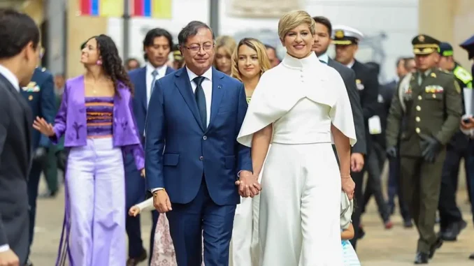 Gustavo-Petro-y-Veronica-Alcocer-primera-dama-de-Nacion