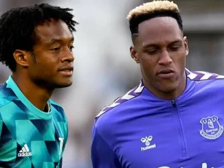 Juan Guillermo Cuadrado y Yerry Mina