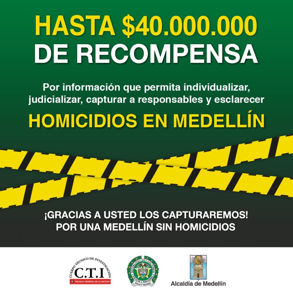 Recompensa por información del homicidio de La Cruz.