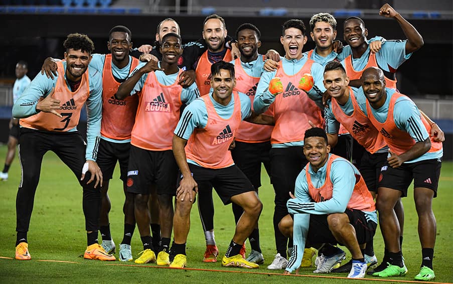Álvaro Montero, Carlos Cuesta, Yáser Asprilla, David Ospina, Falcao García, Jéfferson Lerma, James Rodríguez, Steven Alzate, Jhon Jader Duran, Rafael Santos Borré, Óscar Estupiñán y Frank Fabra. / FOTO: FCF