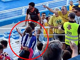 Violencia en el estadio del Estoril.