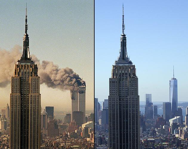 Comparativas de New York tras el ataque del 11-S. /FOTO: TOMADA DE LA WEB - EL TIEMPO