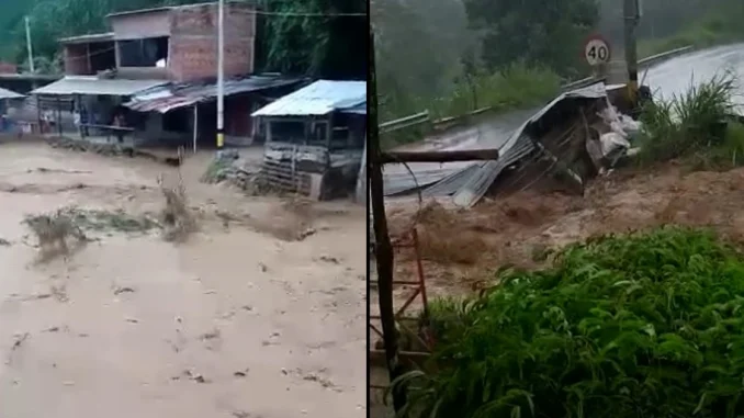 Creciente súbita en Barbosa causó fuertes inundaciones