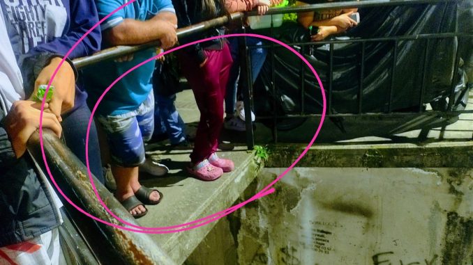 Baranda protectora en mal estado.