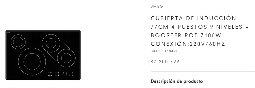 Cubierta de inducción