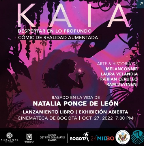 Afiche presentación de comic de Kaia. /FOTO: FUNDACIÓN NATALIA PONCE DE LEÓN. 