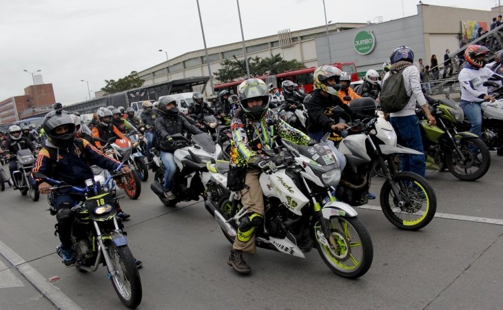 Motociclistas en Colombia