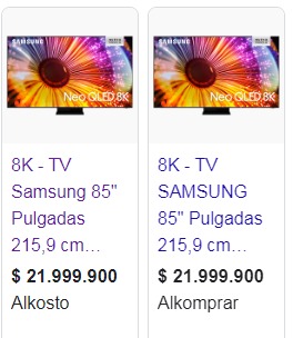 Dapre: TV Samsung 85 pulgadas