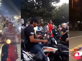 Caravana de Halloween causó caos en Medellín