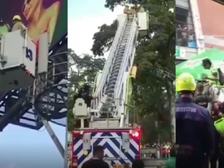 Hincha del Nacional se montó hasta el tablero electrónico para ver el partido