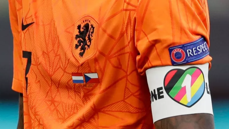 Países Bajos comenzó a utilizar el llamado 'One Love' antes de la Eurocopa de 2020. / FOTO: GETTY. 
