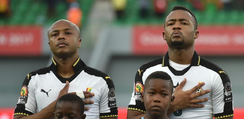 André Ayew (izq) y Jordan Ayew. Hermanos Selección Ghana. / FOTO: EFE.