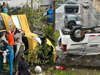 Hasta el momento el reporte es de 9 lesionados por el choque múltiple en la Avenida El Poblado.