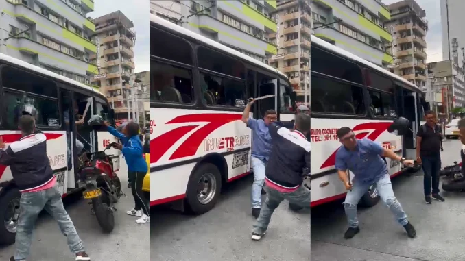 En plena calle del Centro de Medellín ocurrió el incidente.