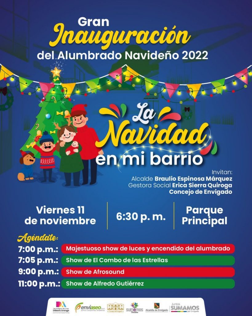 Programación encendido alumbrados de Envigado.