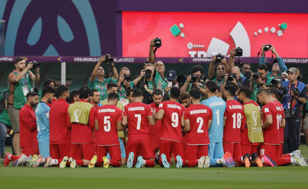Selección de Irán en el partido. / FOTO: EFE