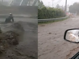 Las fuertes lluvias provocaron deslizamientos y fuertes inundaciones en La Calera.