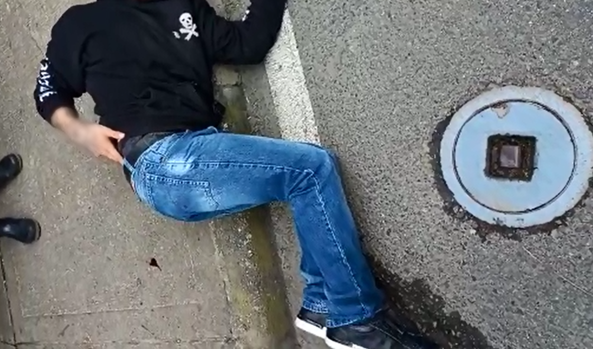 El presunto ladrón terminó lesionado.