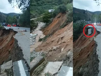 La vía Marinilla - El Peñol funciona en un solo carril.