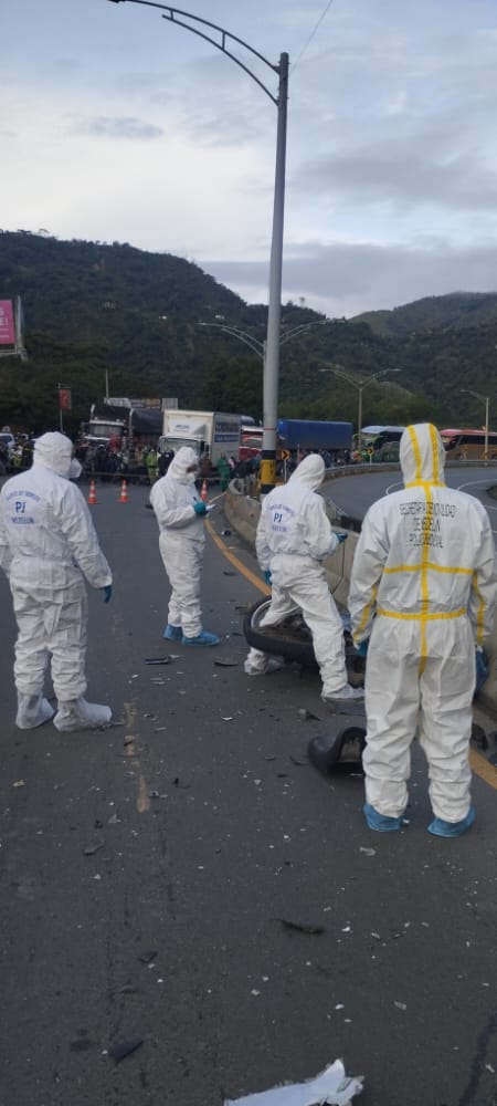 Policía Judicial de la Secretaría de Movilidad de Medellín, adelantaron la inspección judicial.
